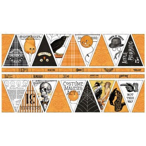 Costume Maker&#39;s Act II Costume Party Bunting Panel for Halloween by J. Wecker Frisch for Riley Blake Fabrics, PD16003-PANEL 24&quot; x 43&quot;