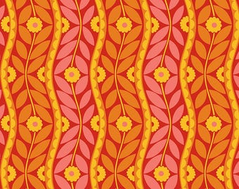 Brocade - Red || Vegetable Patch, Jane Sassaman for Free Spirit Fabrics, sold by the half yard, PWJS178.RED