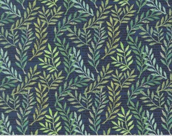 Paper Hamlet Midnight 39562 18 by  Cathe Holden for Moda Fabrics, sold by the half yard, Foliage Blenders Leaves Vines