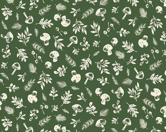 Yuletide Forest Woodland Green by Katherine Lenius for Riley Blake Designs  1/2 Yd cuts, 100% cotton, C13542-GREEN