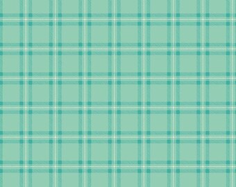 Glamp Camp Plaid Teal by My Mind's Eye for Riley Blake Designs, 1/2 yd, plaid fabric - C12353-TEAL