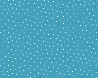 In the Jungle by Makower, color - blue, pattern - Stars, 100% Cotton Quilting Fabric, sold by the 1/2 yard, TP-2606-B