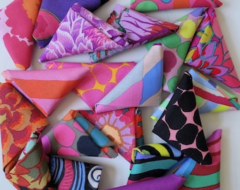 Kaffe Fasset Collective Mars Pink Orange Purple 9x10, 10x10, 9x11, fat 16ths, fat sixteenths scraps - choose 13 or 20 to a fabric bundle