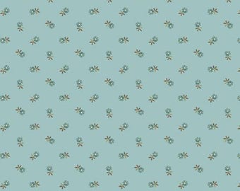 Dahlia by Edyta Sitar of Laundry Basket Quilts for Andover, Color - Sky Blue, Pattern - Pincushion Flower, sold by the half yd, A-1383-LB