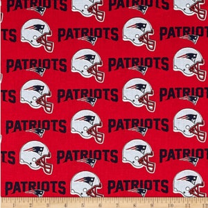 NFL New England Patriots 100% Cotton Fabric in 1/2 yards, sports fan, decorative, gift, man cave, mask fabric, licensed