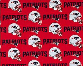 NFL New England Patriots 100% Cotton Fabric in 1/2 yards, sports fan, decorative, gift, man cave, mask fabric, licensed