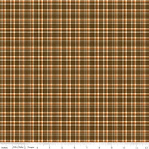 Give Thanks Plaid Brown Quilting Cotton Fabric - by Sandy Gervais for Riley Blake Fabrics quilters cotton by the half yard C9525-Brown