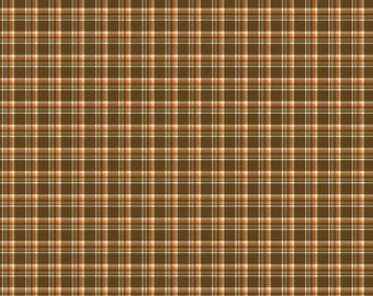 Give Thanks Plaid Brown Quilting Cotton Fabric - by Sandy Gervais for Riley Blake Fabrics quilters cotton by the half yard C9525-Brown