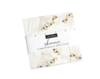 Shimmer Charm Pack 1840PP by Zen Chic, Moda Fabrics, Moda Precuts, 42 5-inch Squares Charm Pack