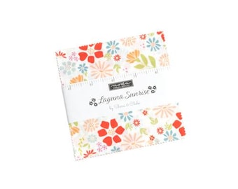 Laguna Sunrise Charm Pack by Sherri & Chelsi, Moda Fabrics, Moda Precuts, 42 5-inch Squares Charm Pack, 37680PP
