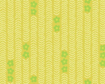 Citron Garland from Moonlit Garden by Patty Sloniger for Andover Fabrics, A-512-Y, sold by the half yard