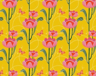 Sunshine - Yellow - Magic Makers by Cori Dantini by Free Spirit- PWCD126.XYELLOW - Premium Cotton - Sold by Half Yard Cuts