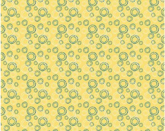 Oh Happy Day! Circles Yellow by Sandy Gervais, Riley Blake Designs - C10312-YELLOW  1/2 Yd cuts, 100% cotton