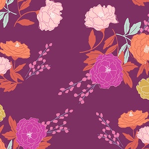 Wandering Confetti Mulberry - Stephanie Organes - PER QUARTER METRE Wandering Confetti Mulberry - Stephanie Organes - PER QUARTER METRE
