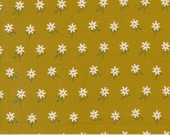 Imaginary Flowers Golden 48384 17 by Gingiber and Moda Fabrics -sold by the half yard