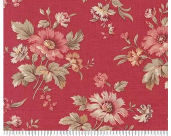 Joie De Vivre Cosmos Rouge  13981 13 by French General for Moda Fabrics -sold by the half yard