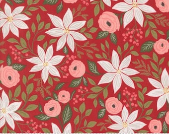 Berry And Pine Cranberry 5240 14 by Lella Boutique for Moda Fabrics -sold by the half yard