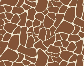 On Safari Giraffe Brown - Half Yard 100% quilters cotton - Riley Blake Designs