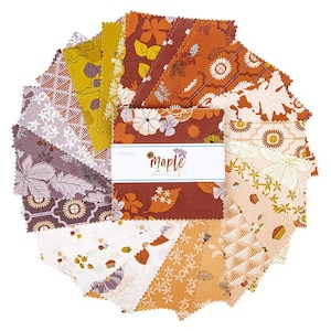 Maple 5&quot; Stacker charm pack Bundles by Gabrielle Neil Designs for Riley Blake Designs- 42 prints in stacker  5-11970-42