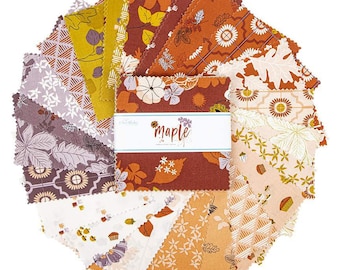 Maple 5" Stacker charm pack Bundles by Gabrielle Neil Designs for Riley Blake Designs- 42 prints in stacker  5-11970-42