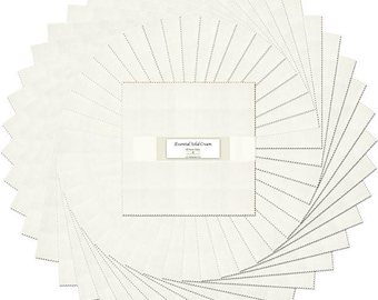 Essential SolidCream - 10 Karat Gems - 10" Squares layer cake by Wilmington Fabrics - 42 prints in stacker 515 14 515