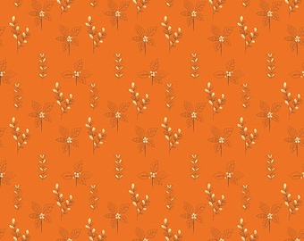 Fall's in Town Drawing Orange quilters cotton by the half yard, Designer: Sandy Gervais, Riley Blake Fabrics C13513-ORANGE