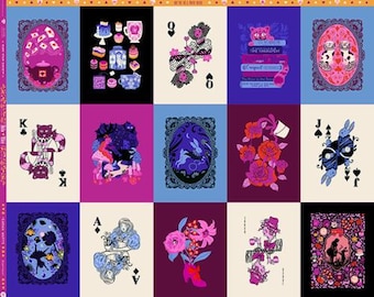 Hello Alice Panel Multi RS2120 11 by the Ruby Star Star Society - sold by panel, Wonderland Panel 36" x 44" Panels Children Books