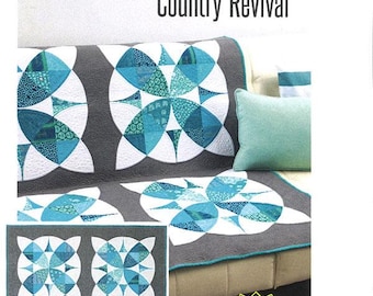 Country Revival SKW 432 - Sew Kind of Wonderful - Finished size:  44" x 44", Ruler Used - Quick Curve Ruler