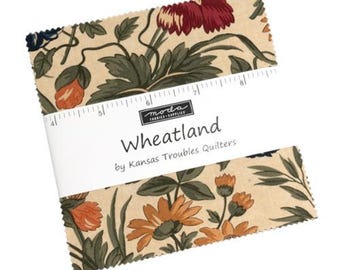 Wheatland Charm Pack 9790PP by Kansas Troubles Quilters for Moda Fabrics -5" x 5", 42 pieces