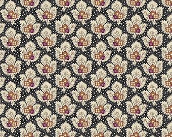 English Garden by Edyta Sitar of Laundry Basket Quilts for Andover, Color Black Team, Pattern: Camarillo, sold by the half yd., A-795-K