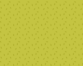 Atomic by Libs Elliott- Avocado Lightning Bolt - Andover- A-749-LV- 1/2 Yd cuts, 100% cotton