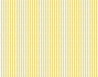 All My Heart Candy Wraps C14143 Yellow by Riley Blake Designs, sold by the 1/2 yd. 1/8" striped fabric