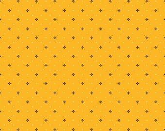 Awesome Autumn Acorns Saffron by Sandy Gervais for Riley Blake, sold by Half Yard C12176-SAFFRON