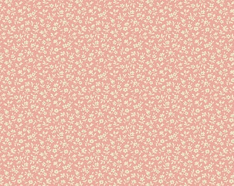 Cocoa Pink - Edyta Sitar - Laundry Basket, Color- Peony, Pattern: Snowberry, 1/2 yd, 100% Cotton Andover Fabrics, A-730-E