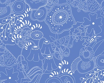 Blue Bell Hopscotch Century Prints 2021 Grow Pattern by Alison Glass 1/2 yd, a great blender fabric by Andover Fabrics CS-20
