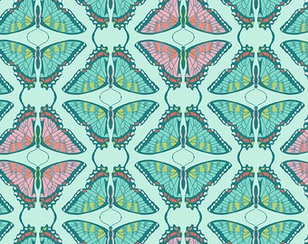Sky Pattern: Swallowtail by Flora and Fauna Collection by Patty Sloniger for Andover Fabrics, A-9997-TE, sold by the half yard