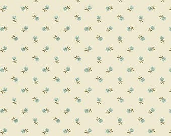 Dahlia by Edyta Sitar of Laundry Basket Quilts for Andover, Color -Linen, Pattern - Pincushion Flower, sold by the half yd, A-1383-L