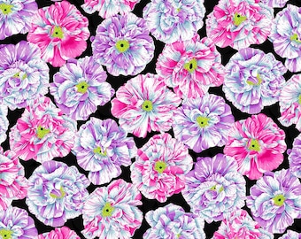 Kaffe Fassett Collective Feb 2026 Bouffant - Contrast, Philip Jacobs,, Free Spirit Fabrics, sold half yard PWPJ061.CONTRAST