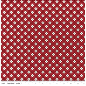 Woodsman Bias Plaid Red by Lori Whitlock for Riley Blake Designs - C13765-RED
