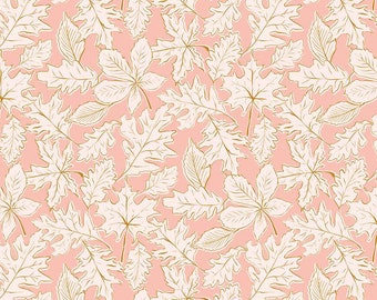 Maple Fall Pink by Gabrielle Neil Design for Riley Blake Designs, 1/2 yd, script fabric - C12471-Pink