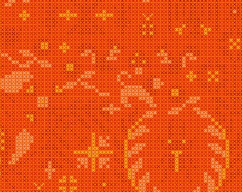 Tiger Sun Print 2020 Menangerie Pattern by Alison Glass 1/2 yd, a great blender fabric - Sunprint by Andover Fabrics 9387-O