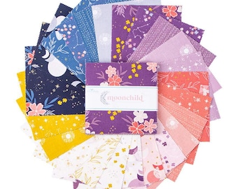 Moonchild 5-Inch Stacker by Fran Gulick for Riley Blake - 42 5-inch Squares Charm Pack, 5-13820-42
