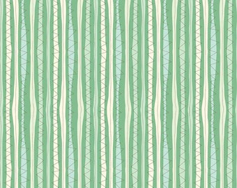 Bumble and Bear Stripe Green - 100% Cotton -  by Sandy Gervais for Riley Blake Designs - Sold By The Half Yard - C12678-GREEN