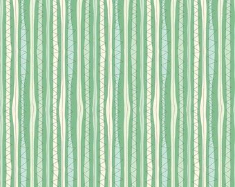 Bumble and Bear Stripe Green - 100% Cotton -  by Sandy Gervais for Riley Blake Designs - Sold By The Half Yard - C12678-GREEN