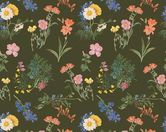 Nature's Portrait Cute Cuttings Hunter, Riley Blake Designs, 100% cotton, sold by the half yard,  CD15671-HUNTER