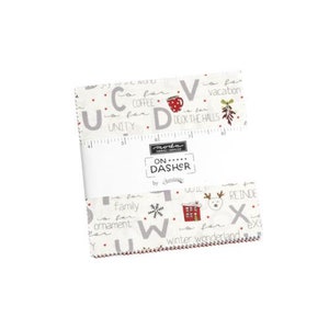 On Dasher Charm Pack 55660PP by Sweetwater, Moda Fabrics, Moda Precuts, 42 5-inch Squares Charm Pack