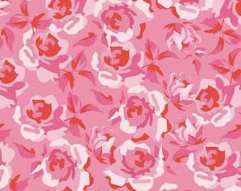 Sending Love Main Pink by Riley Blake Designs - Valentine's Floral Flowers Roses - C10080 Pink - Sold by the 1/2 Yard - 100% quilters cotton