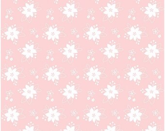 Pixie Noel 2 Floral Pink - 100% Cotton -  by Tasha Noel for Riley Blake Designs - Sold By The Half Yard -C12116-Pink
