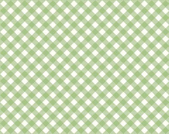 Bee Ginghams Debbie Granny Green by Lori Holt, Riley Blake Designs Basics C12550-GRANNYGREEN 1/2 Yd cuts, 100% cotton