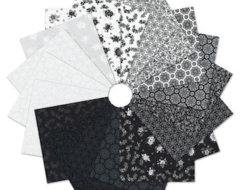 Blackout by Studio RK Complete Collection Charm Squares by Robert Kaufman, charm pack bundle includes 42 pieces